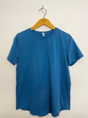 Lululemon Love Crew T-Shirt Heathered Poolside Size 8 PTP 20” Blue